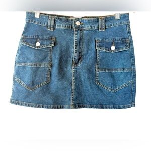 LOVE CULT Women’s Blue Denim Skirt Large